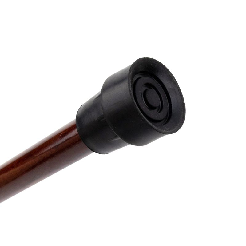 antique style carved wooden walking cane - shaft detail