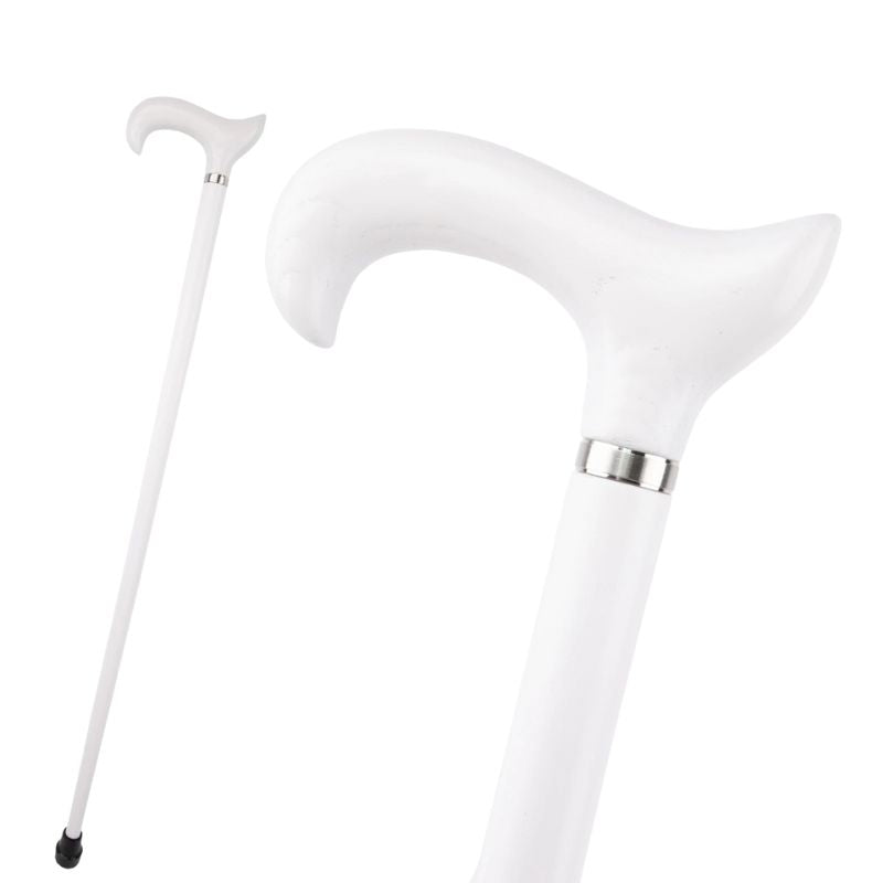 white wooden walking cane with t-handle