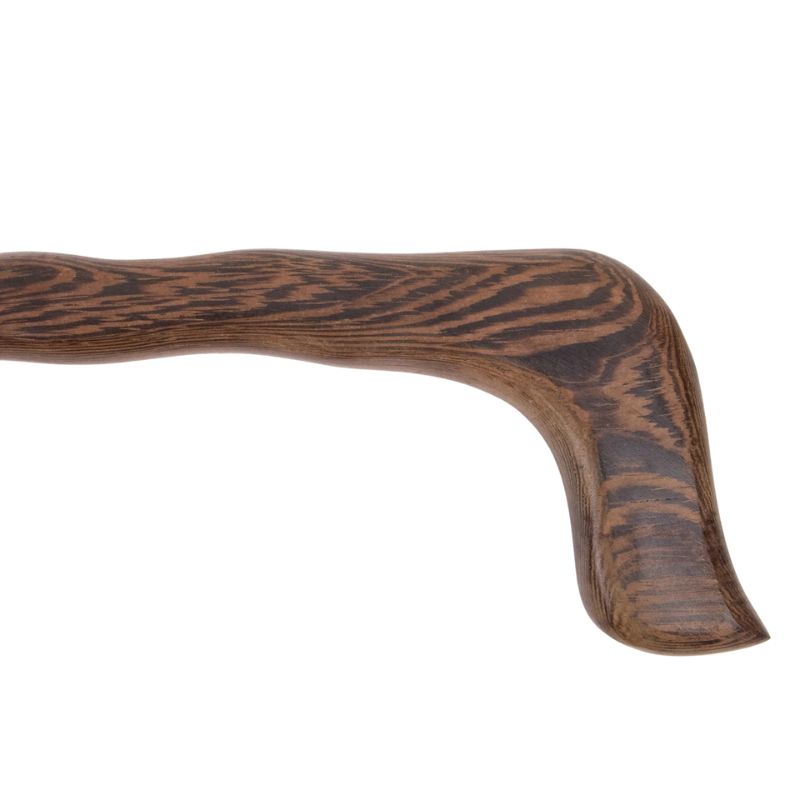 natural wood walking cane with t-handle - tip and ferrule