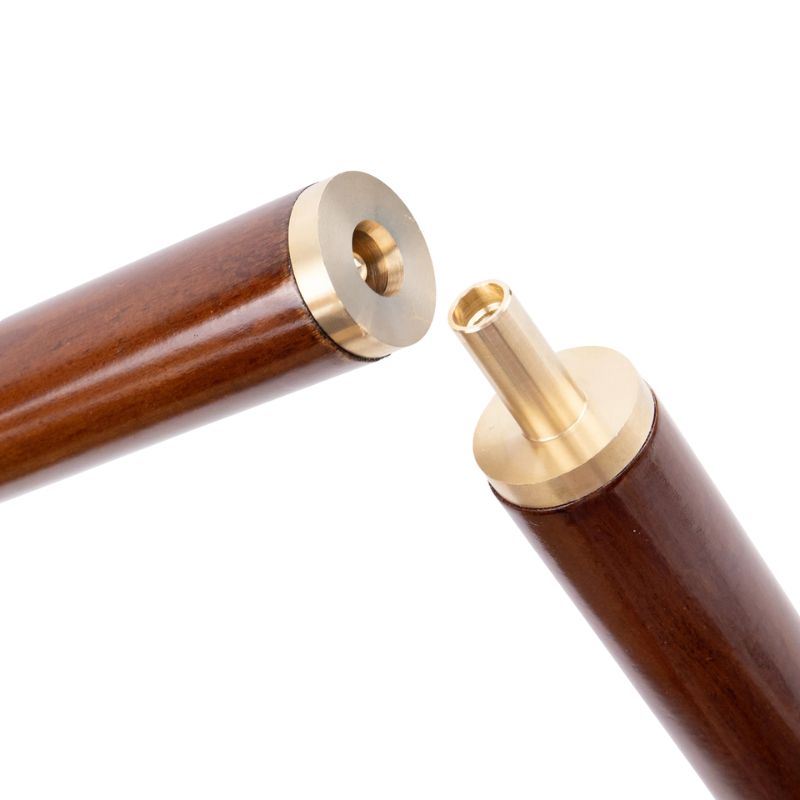 santa claus wooden walking cane - shown in hand