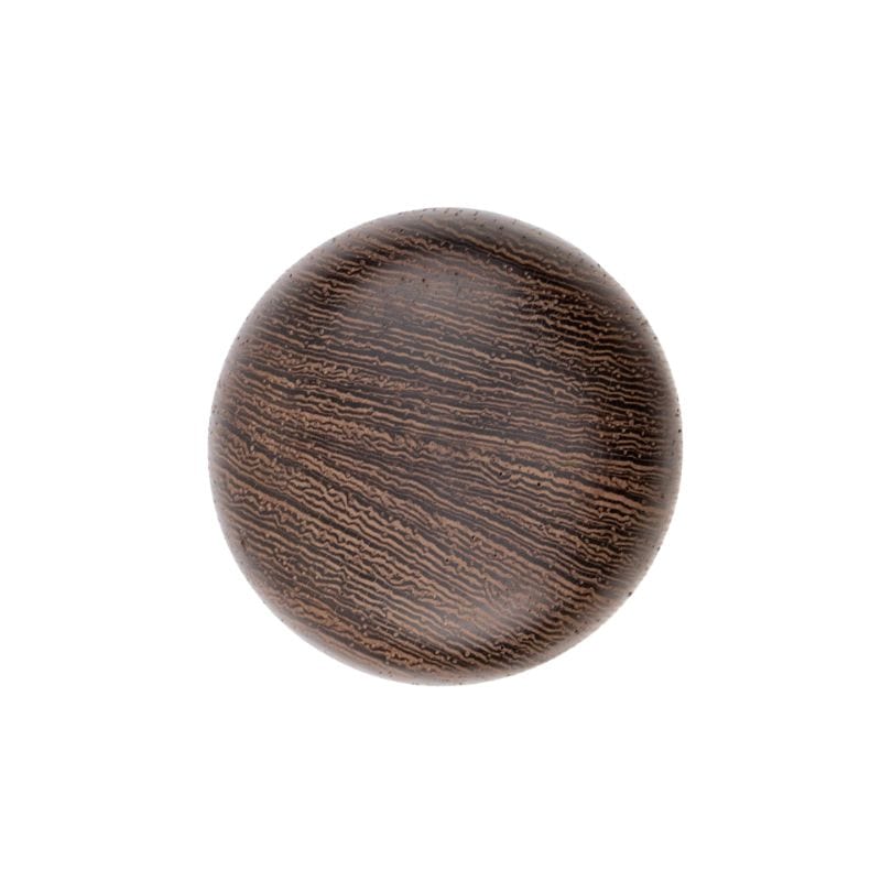 artisan wooden walking stick with cork grip - close-up view