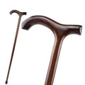 traditional wooden walking cane with cork grip