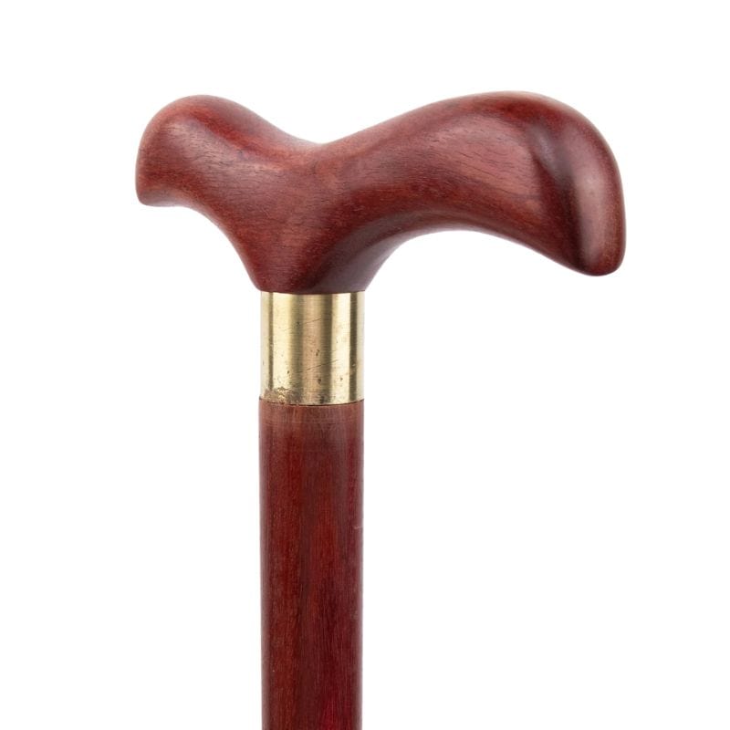 wooden walking cane for women - side profile