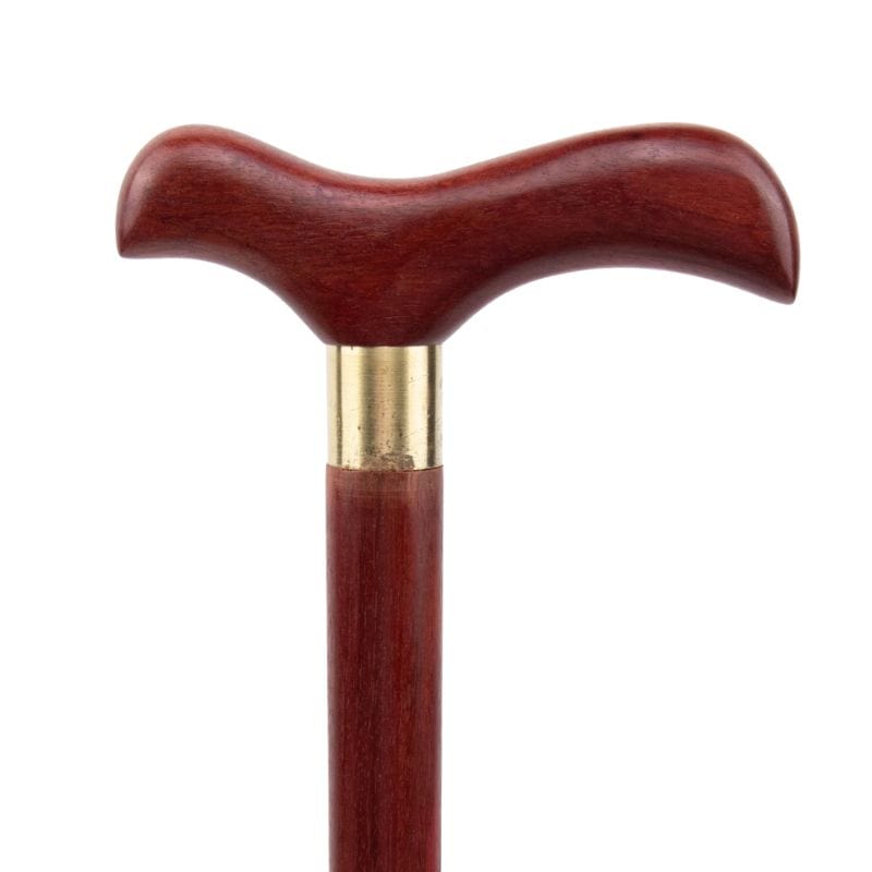 wooden walking cane for women - handle detail