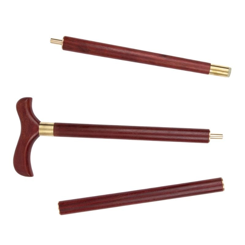 wooden walking cane for women - texture close-up