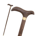 carved wooden walking cane vintage style