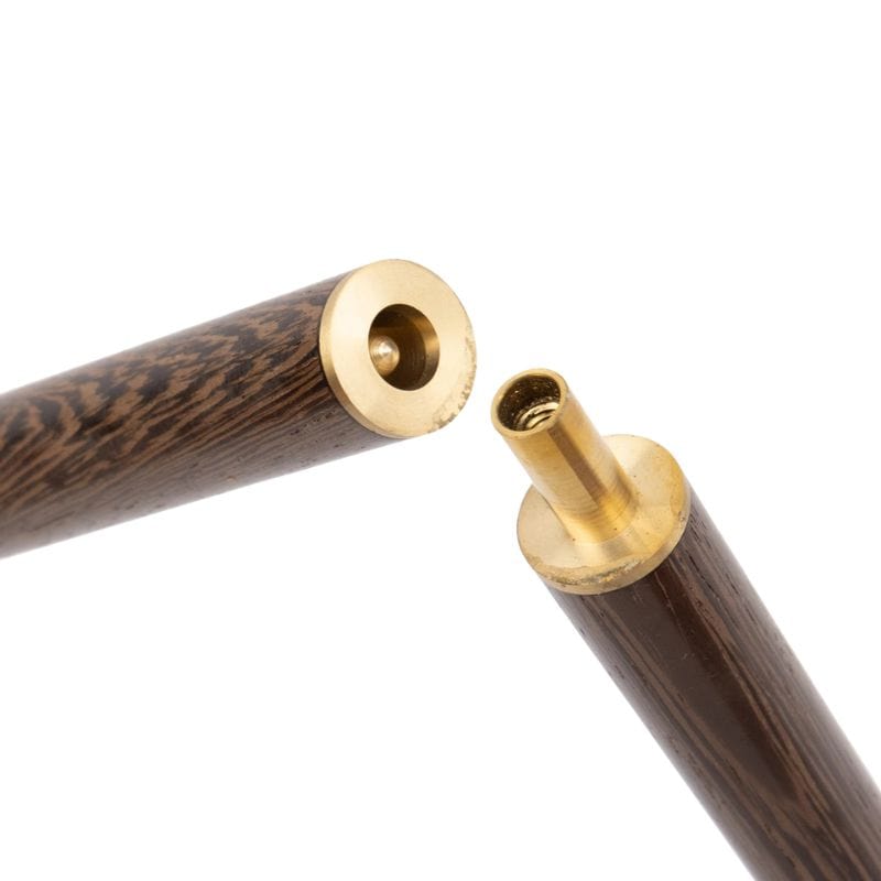 carved wooden walking cane vintage style - tip and ferrule