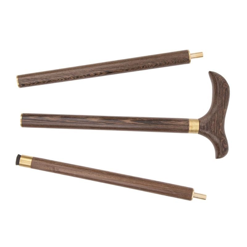 carved wooden walking cane vintage style - texture close-up